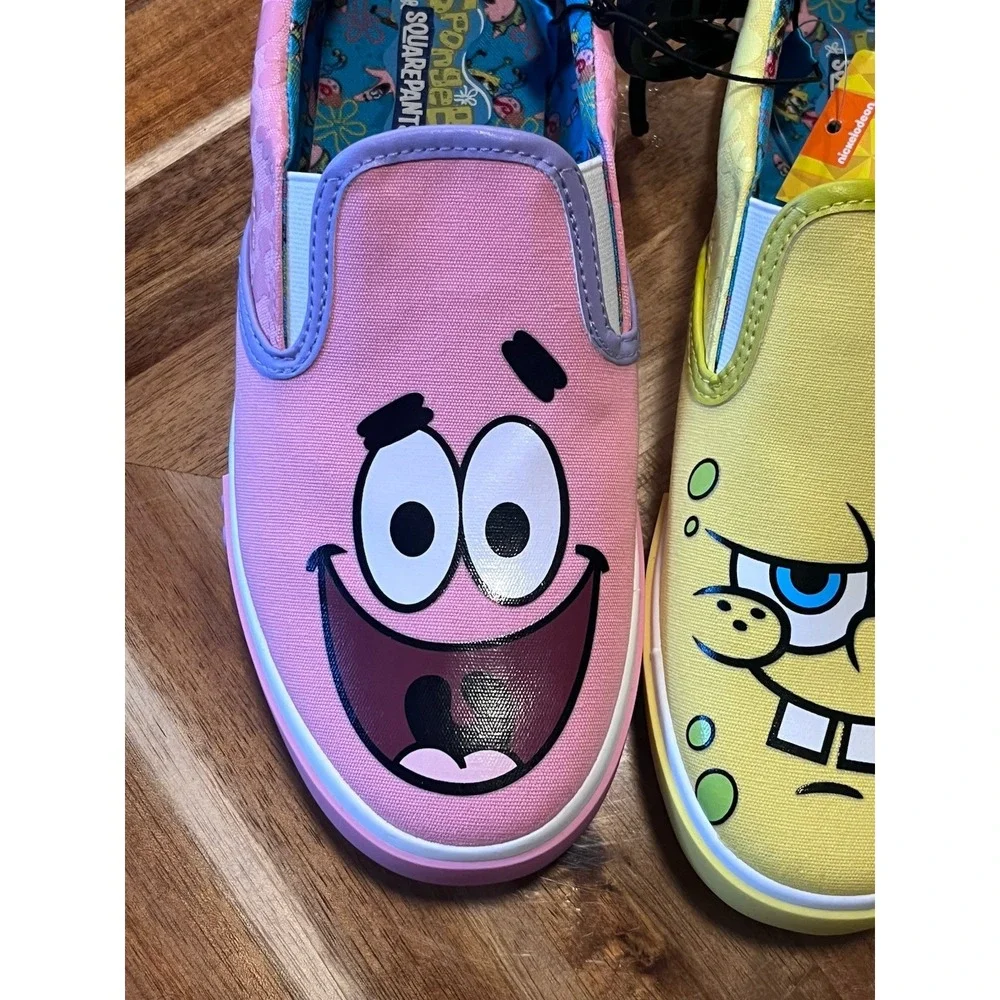 NWT SpongeBob SquarePants & Patrick Slide Slip-on Shoes‎ Ground Up Mens: Size 9